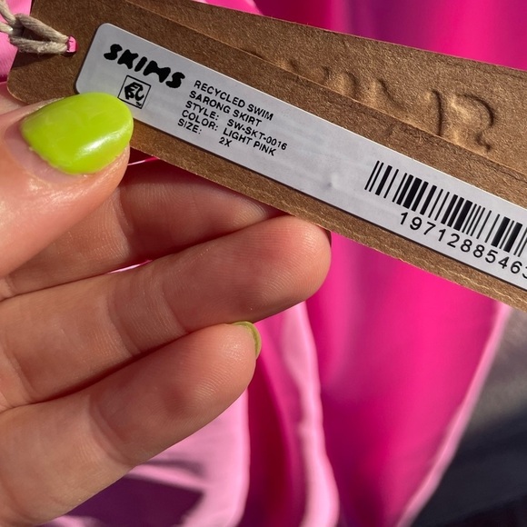 Skims recycled swim sarong skirt in light pink New with Tags! - Picture 3 of 6